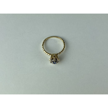 Sky Jewelry Золотое кольцо с камнями London Blue Топаз и Бриллиантами