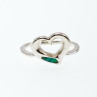 Sky Jewelry Серебряное кольцо со вставкой из Малахита  Сердце
