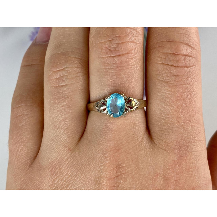 Sky Jewelry Серебряное кольцо 925 проба с топазом