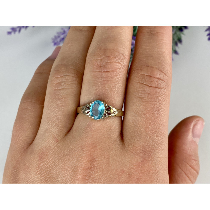 Sky Jewelry Серебряное кольцо 925 проба с топазом