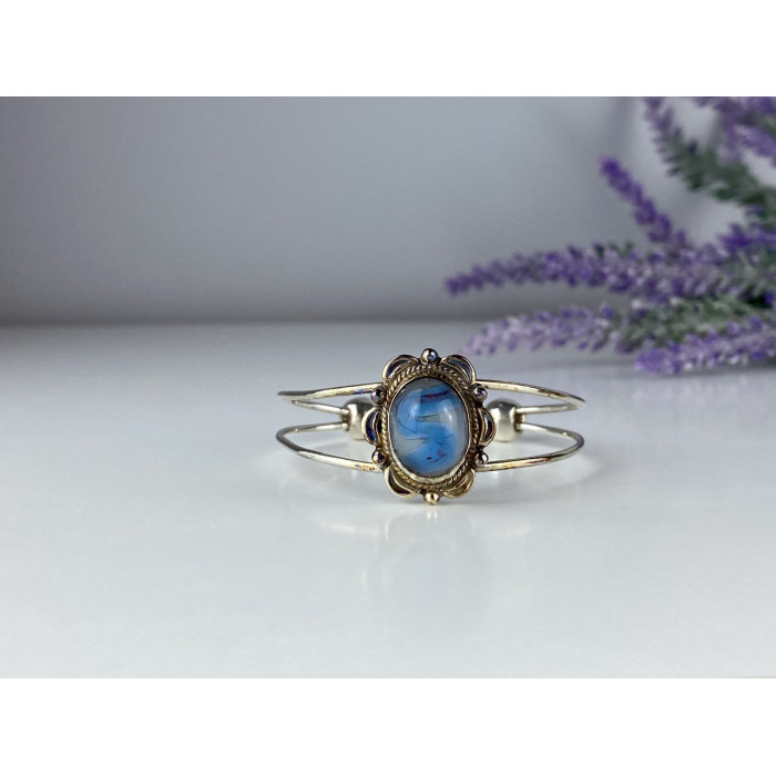 Sky Jewelry Серебряный браслет с агатом  Винтаж