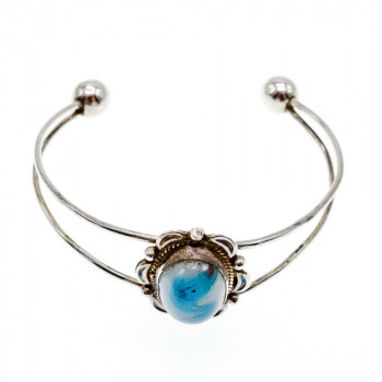 Sky Jewelry Серебряный браслет с агатом  Винтаж