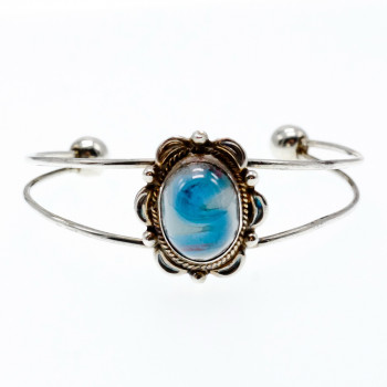 Sky Jewelry Серебряный браслет с агатом  Винтаж