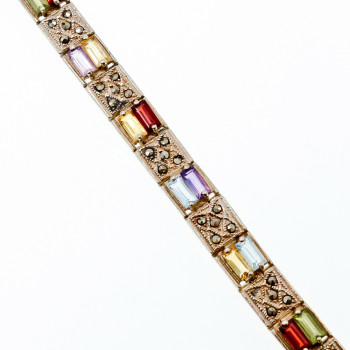 Sky Jewelry Серебряный браслет с натуральными камнями