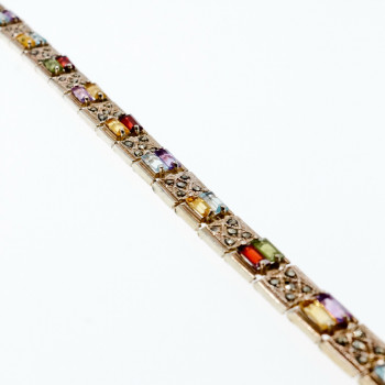 Sky Jewelry Серебряный браслет с натуральными камнями