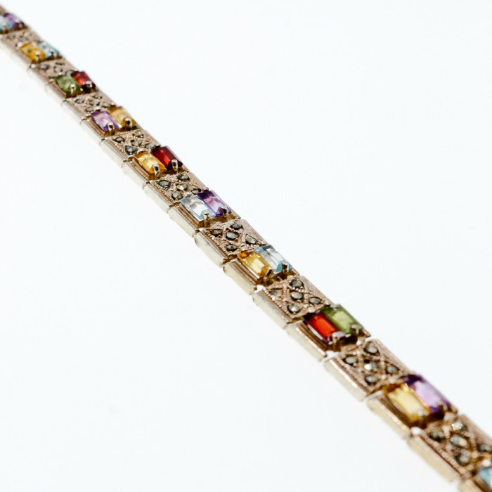 Sky Jewelry Серебряный браслет с натуральными камнями