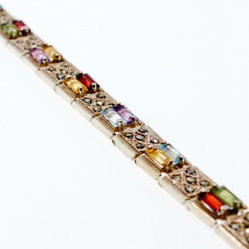 Sky Jewelry Серебряный браслет с натуральными камнями