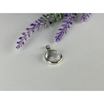 Sky Jewelry Серебряный кулон с камнем Ахроит (белый Турмалин)