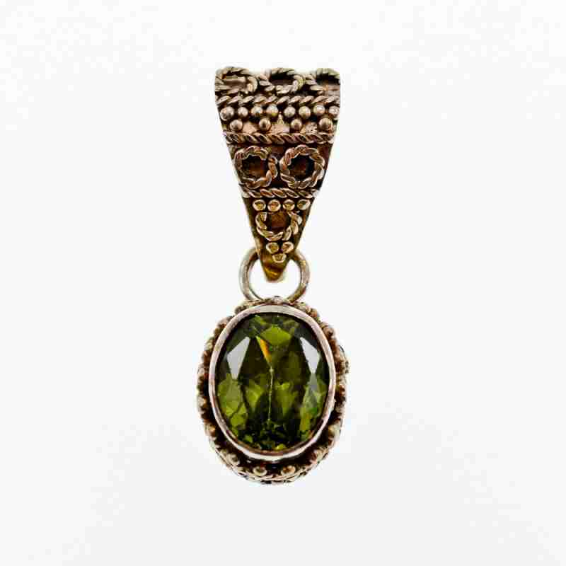 Sky Jewelry Серебряный кулон с султанитом  Винтаж