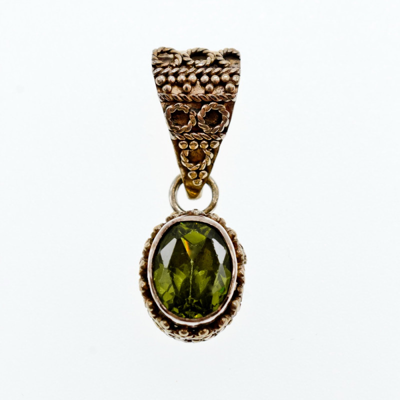 Sky Jewelry Серебряный кулон с султанитом  Винтаж