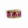 Sky Jewelry Золотое кольцо с рубинами и бриллиантами 14К 585 проба