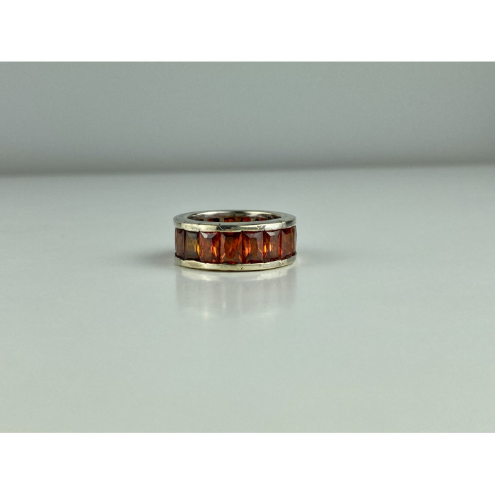 Sky Jewelry Серебряное Кольцо 925 пробы с оранжевыми Фианитами