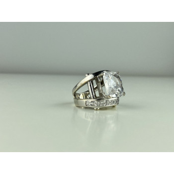 Sky Jewelry Серебряное кольцо 925 пробы с фианитами    Блеск Алмаза