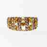 Sky Jewelry Серебряное Кольцо с Цитрином и Кварцем