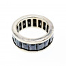 Sky Jewelry Серебряное кольцо 925 пробы с синими фианитами