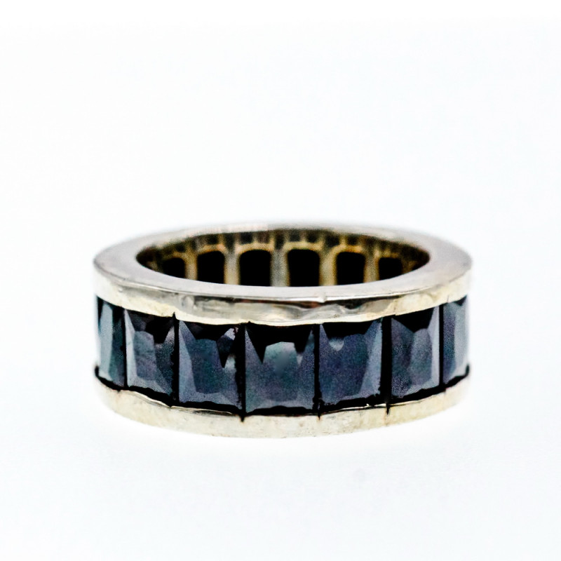 Sky Jewelry Серебряное кольцо 925 пробы с синими фианитами