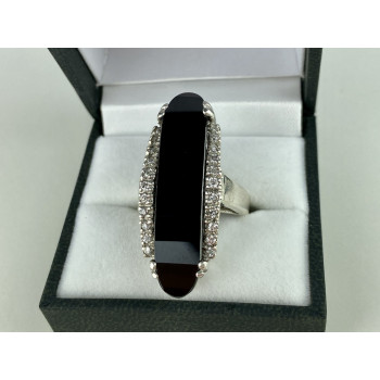 Sky Jewelry Серебряное кольцо с камнями нефрит и кварц