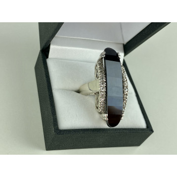 Sky Jewelry Серебряное кольцо с камнями нефрит и кварц