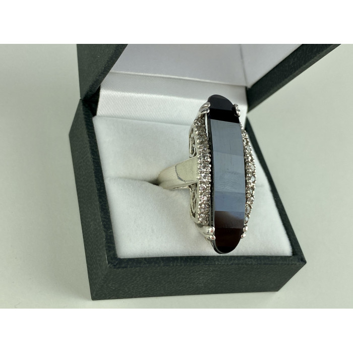 Sky Jewelry Серебряное кольцо с камнями нефрит и кварц