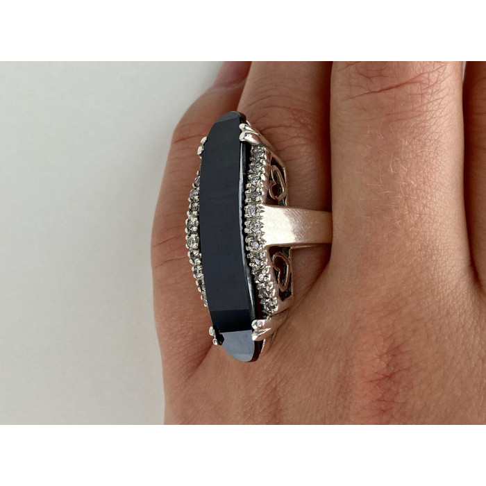 Sky Jewelry Серебряное кольцо с камнями нефрит и кварц