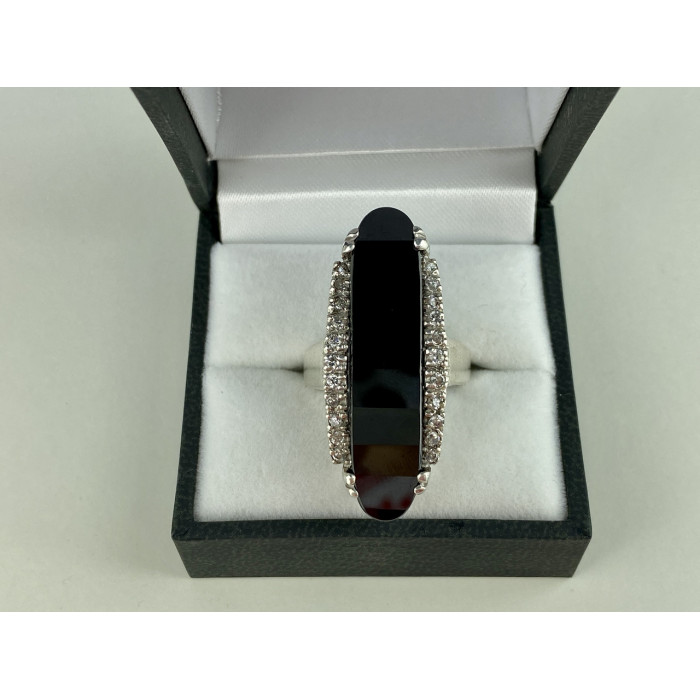 Sky Jewelry Серебряное кольцо с камнями нефрит и кварц