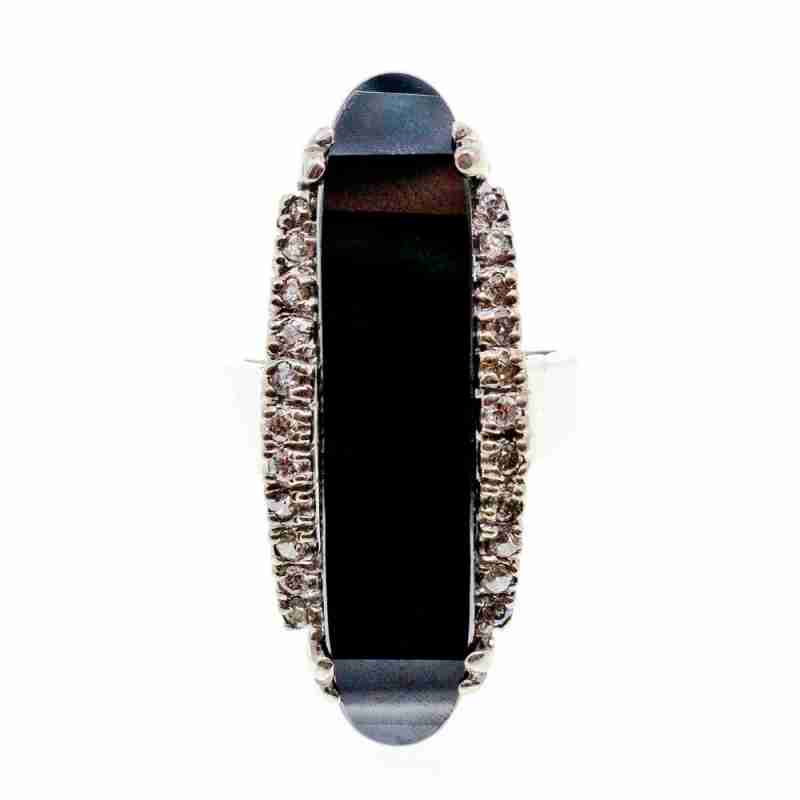 Sky Jewelry Серебряное кольцо с камнями нефрит и кварц