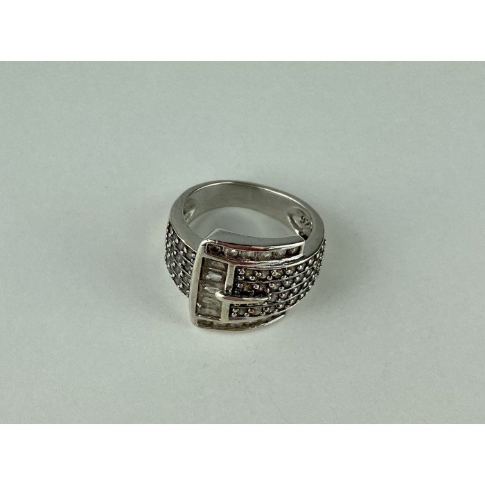 Sky Jewelry Серебряное кольцо 925 пробы с Фианитами   Ремешок