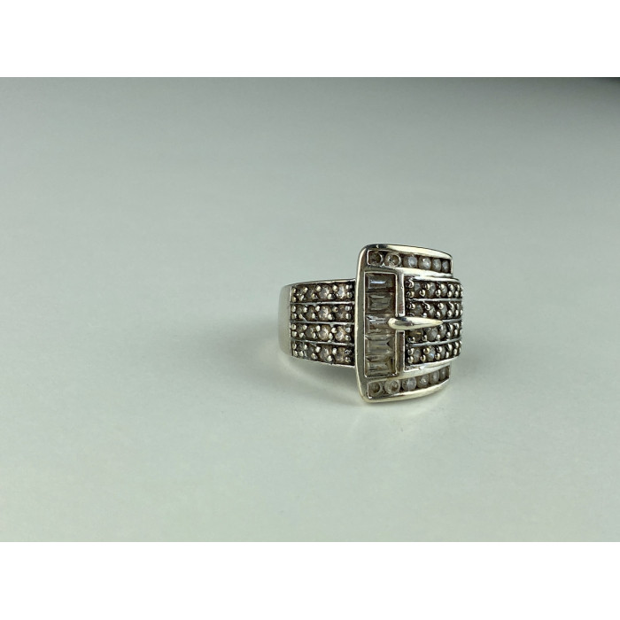 Sky Jewelry Серебряное кольцо 925 пробы с Фианитами   Ремешок