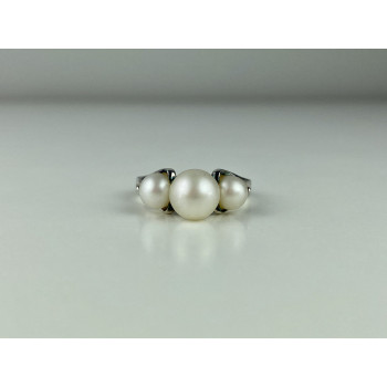 Sky Jewelry Серебряное кольцо с Жемчугом и Рубинами