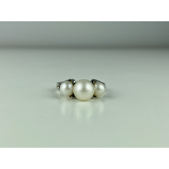 Sky Jewelry Серебряное кольцо с Жемчугом и Рубинами