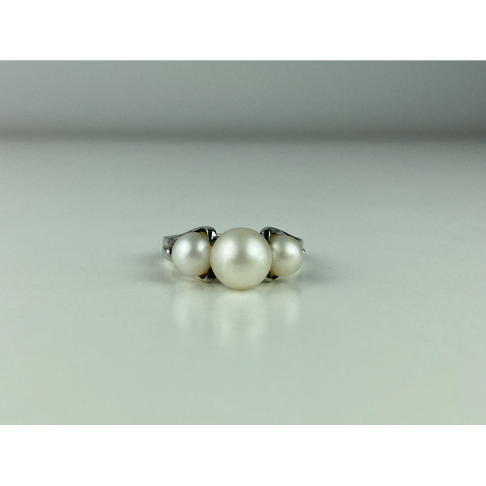 Sky Jewelry Серебряное кольцо с Жемчугом и Рубинами