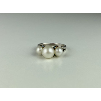 Sky Jewelry Серебряное кольцо с Жемчугом и Рубинами