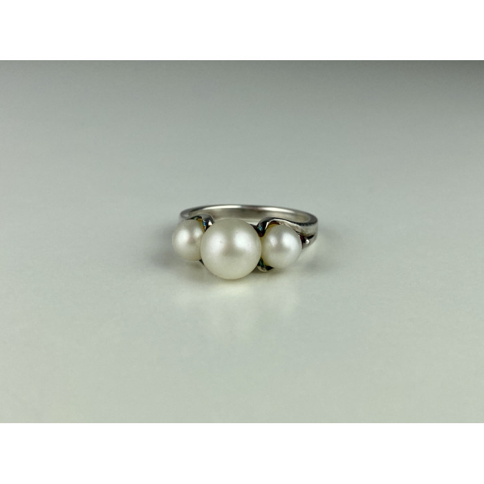 Sky Jewelry Серебряное кольцо с Жемчугом и Рубинами