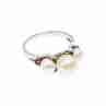 Sky Jewelry Серебряное кольцо с Жемчугом и Рубинами