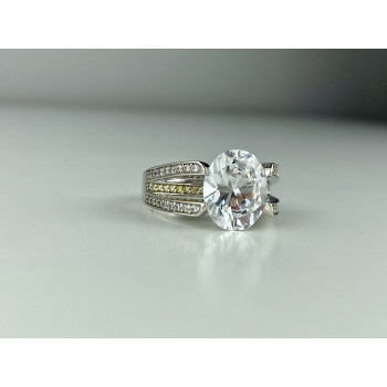 Sky Jewelry Серебряное кольцо 925 пробы с Фианитами    Грация