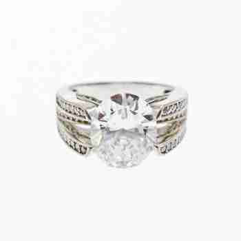 Sky Jewelry Серебряное кольцо 925 пробы с Фианитами    Грация