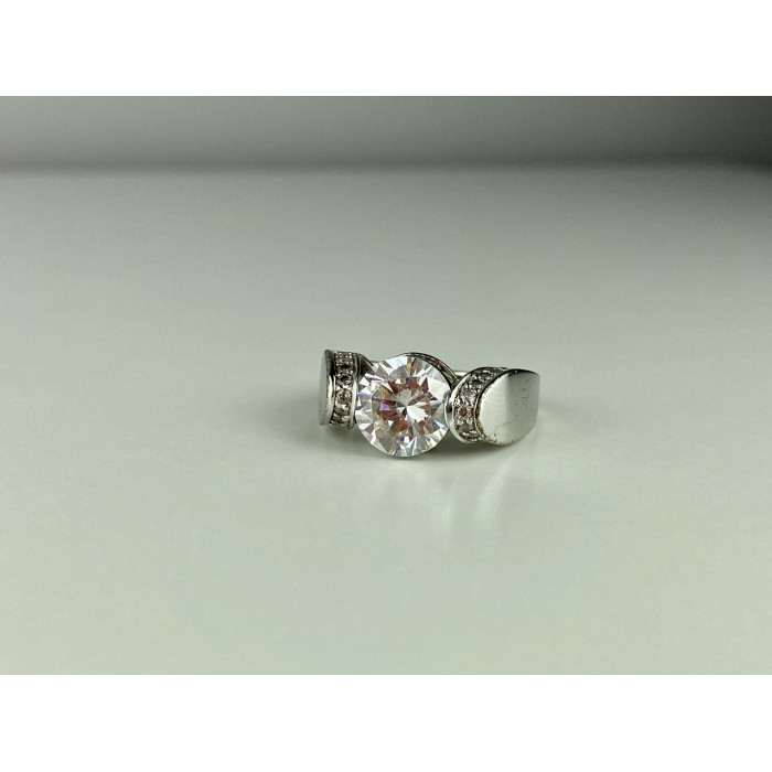 Sky Jewelry Серебряное кольцо 925 пробы с Фианитами    Круг