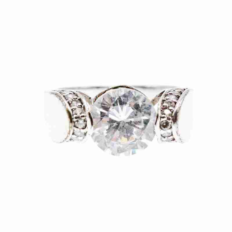 Sky Jewelry Серебряное кольцо 925 пробы с Фианитами    Круг
