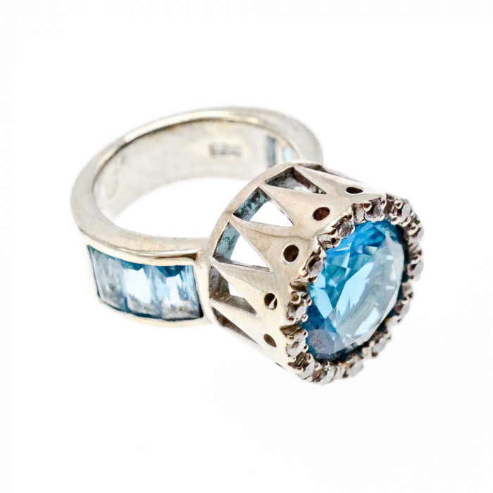 Sky Jewelry Серебряное кольцо 925 пробы с Фианитами    Совершенство