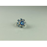 Sky Jewelry Серебряное кольцо с камнями голубая шпинель  Цветок