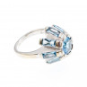 Sky Jewelry Серебряное кольцо с камнями голубая шпинель  Цветок