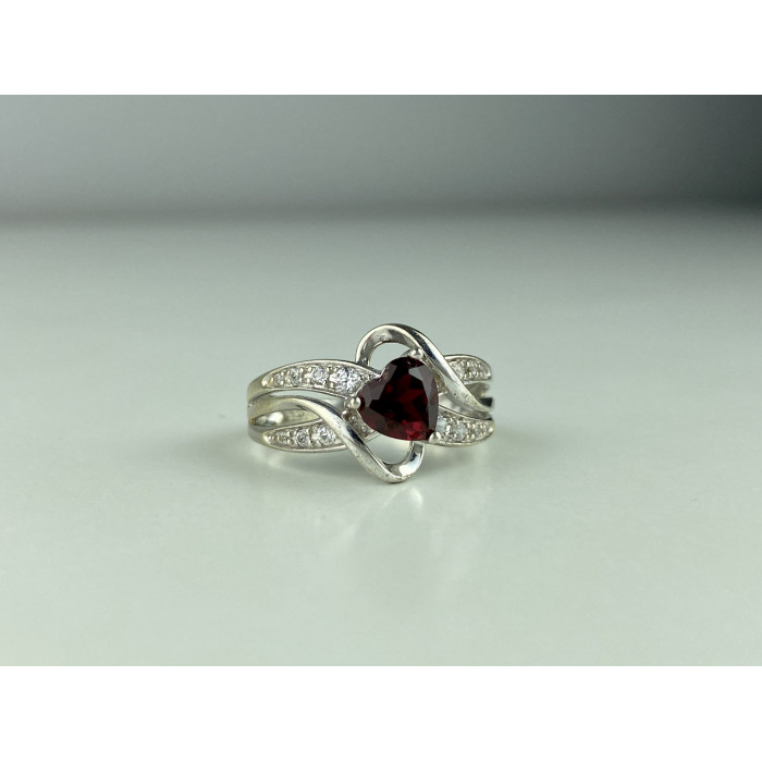 Sky Jewelry Серебряное кольцо со шпинелью и фианитами  Сердце