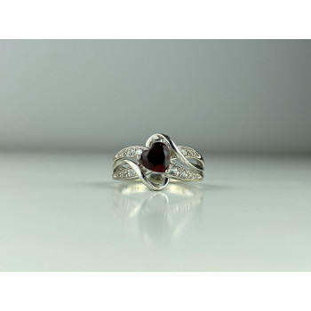 Sky Jewelry Серебряное кольцо со шпинелью и фианитами  Сердце