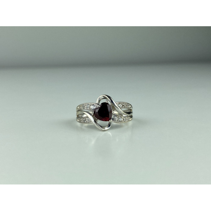 Sky Jewelry Серебряное кольцо со шпинелью и фианитами  Сердце