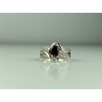 Sky Jewelry Серебряное кольцо со шпинелью и фианитами  Сердце