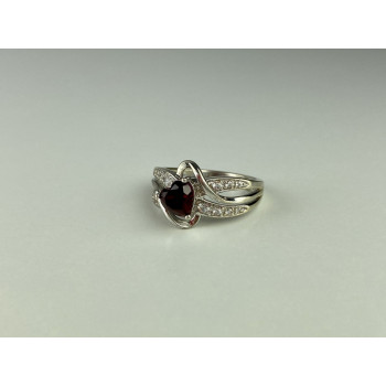 Sky Jewelry Серебряное кольцо со шпинелью и фианитами  Сердце