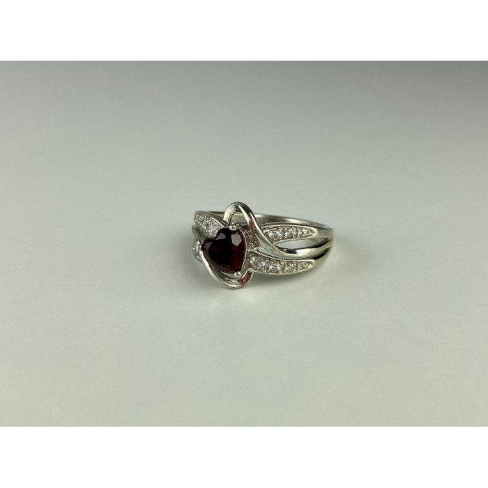 Sky Jewelry Серебряное кольцо со шпинелью и фианитами  Сердце