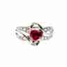 Sky Jewelry Серебряное кольцо со шпинелью и фианитами  Сердце