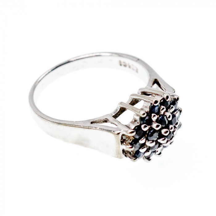 Sky Jewelry Серебряное Кольцо 925 пробы с Сапфирами   Цветок