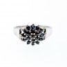 Sky Jewelry Серебряное Кольцо 925 пробы с Сапфирами   Цветок